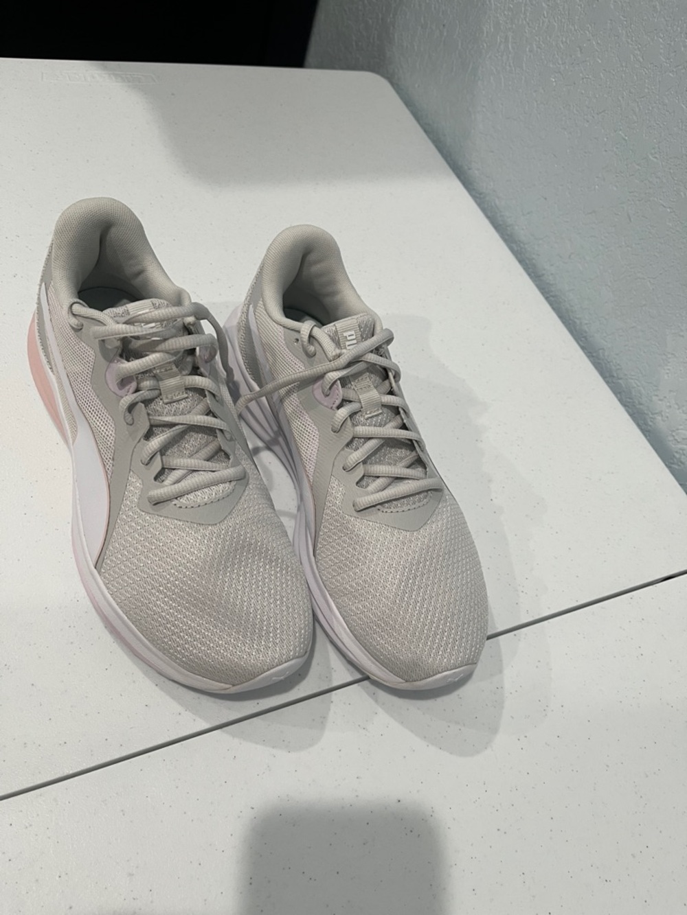 Puma Women's Light Gray & Pale Pink Athletic Sneakers - Picture 4 of 5